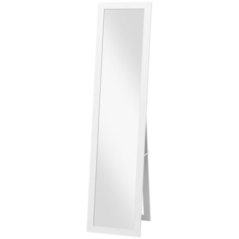 SPECCHIO CON CORNICE IN MDF CON PIEDINI E GANCI PER UTILIZZO A MURO O A PARETE. 37X40X155 CM