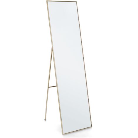 Specchio con cornice in metallo "Universe" h 40x4x150 cm -Oro