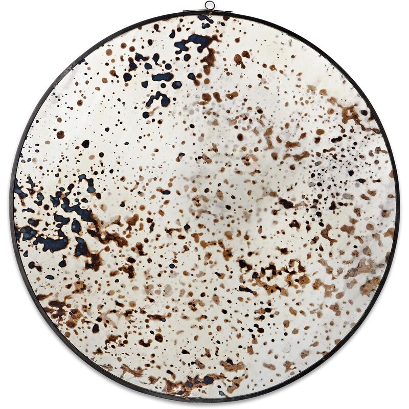 Specchio con cornice nera antica 39,5 cm
