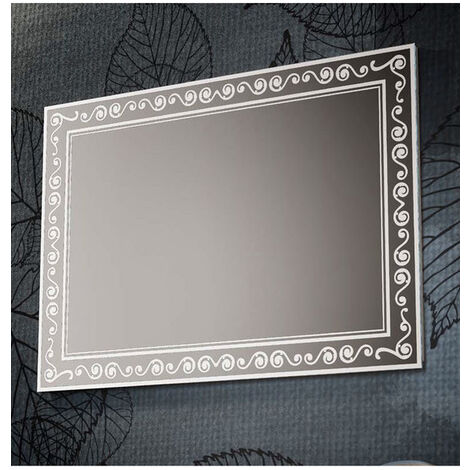 Specchio con decori satinati 60x60 cm art 1011-a serie la progetto