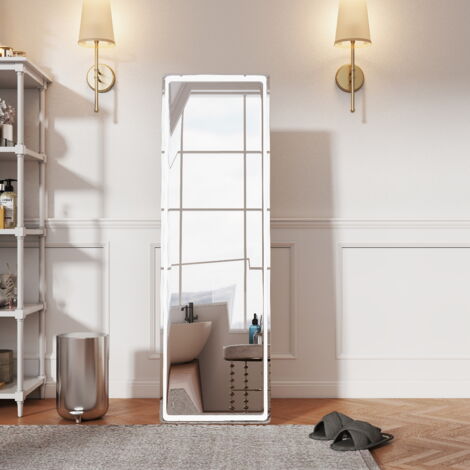 Specchio con LED a piedi 160x50cm, tre colori, dimmerabile,Memoria,montabile a parete.