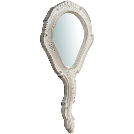 Specchio con manico vintage 37x18 cm Specchio da trucco con manico