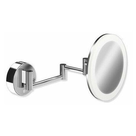 Specchio cosmetico a LED. round verchr .. Ingrandimento 5 volte Dual Light