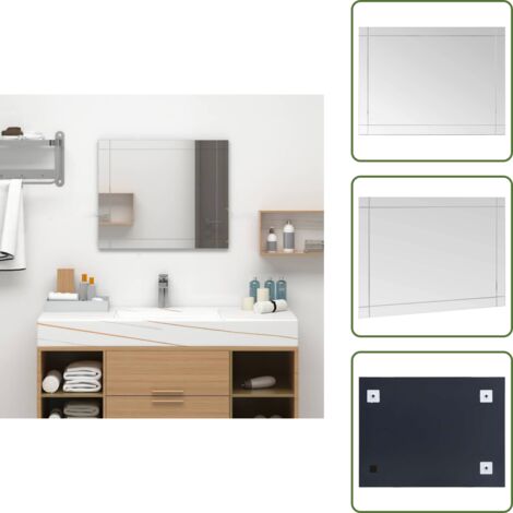 Specchio cosmetico - vidaXL Specchio da Parete 60x50 cm in Vetro -