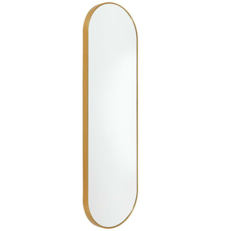 SPECCHIO DA APPENDERE 30x100 cm Camomillie OVALE DORATO