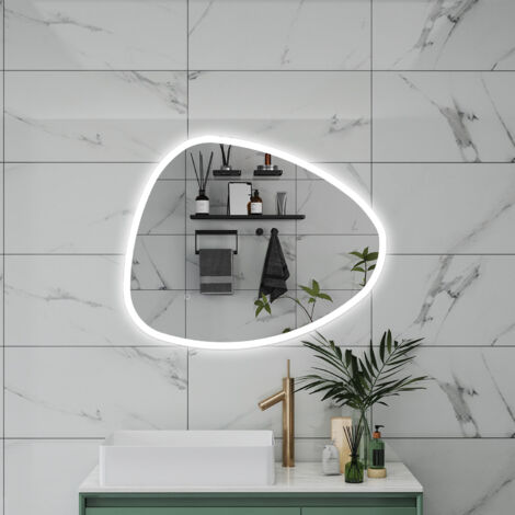 Specchio da bagno 100 x 80 cm, dimmerabile, Funzione Memoria, antiappannamento, 3 colori