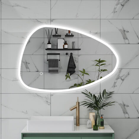 Specchio da bagno 120 x 80 cm, dimmerabile, Funzione Memoria, antiappannamento, 3 colori