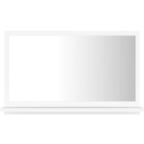 Specchio da Bagno Bianco 60x10,5x37 cm in Legno Multistrato vidaXL