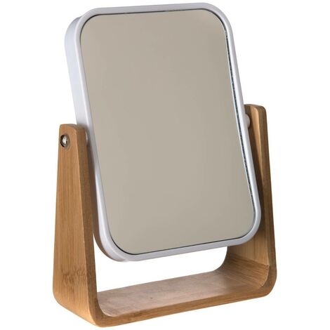 Specchio da bagno con base in bambù collezione naturéo