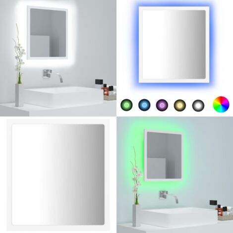 Specchio da Bagno con LED Bianco 40x8,5x37 cm in Acrilico - Specchio con led - Specchio a parete
