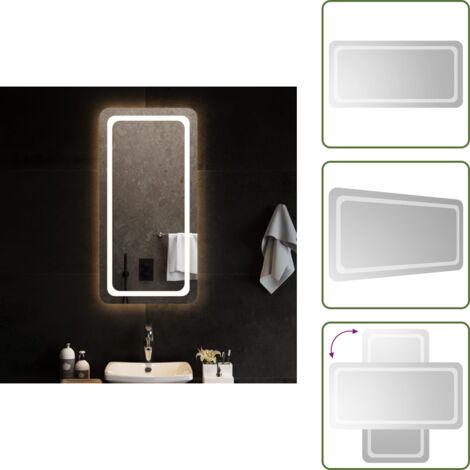 Specchio da bagno con LED - vidaXL Specchio da Bagno con Luci LED 50x100 cm -