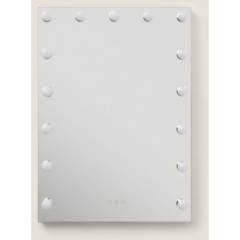 Specchio da Bagno con Luce LED 70x50 cm Essauira  Selezionabile (Caldo-Naturale-Freddo)