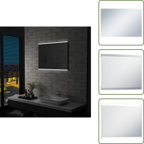 Specchio da bagno con luce LED - vidaXL Specchio LED da Bagno con Sensore Tattile 80x60 cm - Specchio da bagno argento