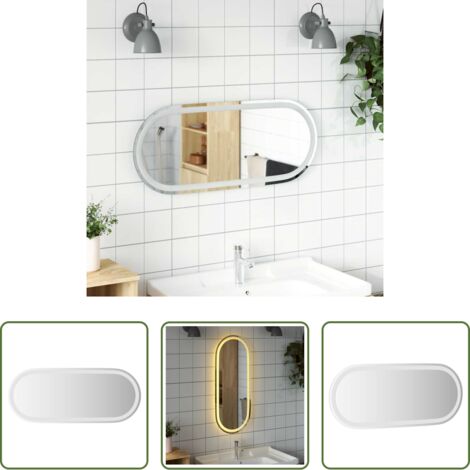 Specchio da bagno con luce -  Specchio da Bagno LED 90x40 cm Ovale