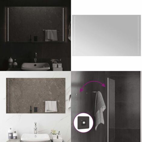 Specchio da Bagno con Luci LED 100x60 cm - Specchio LED - Specchio da trucco