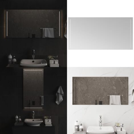 Specchio da Bagno con Luci LED 50x100 cm - Specchio da trucco - Specchio da bagno impermeabile