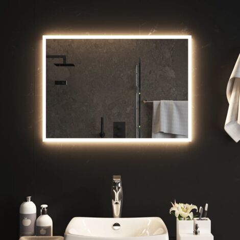 Specchio da parete per bagno, Specchio a LED a mezzaluna Specchio  intelligente dimmerabile Specchio decorativo da