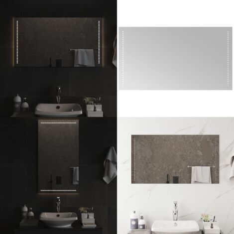 Specchio da Bagno con Luci LED 50x90 cm - Specchio da trucco - Specchio da bagno impermeabile