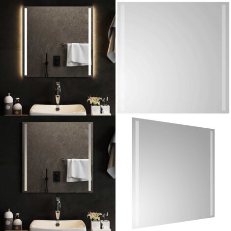 Specchio da Bagno con Luci LED 60x60 cm - Specchio da trucco - Specchio da bagno impermeabile