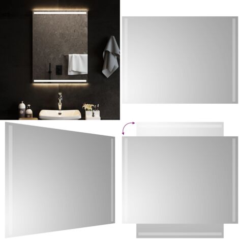 Specchio da Bagno con Luci LED 60x80 cm - Specchio da trucco - Specchio da bagno impermeabile