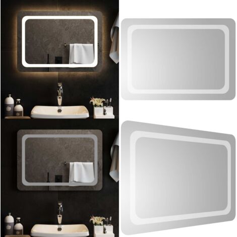 Specchio da Bagno con Luci LED 70x50 cm - Specchio da trucco - Specchio da bagno impermeabile