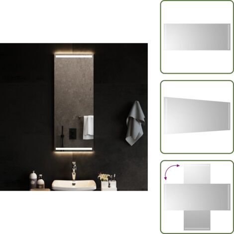 Specchio da bagno con luci LED - vidaXL Specchio da Bagno con Luci LED 40x100 cm - Specchio da parete