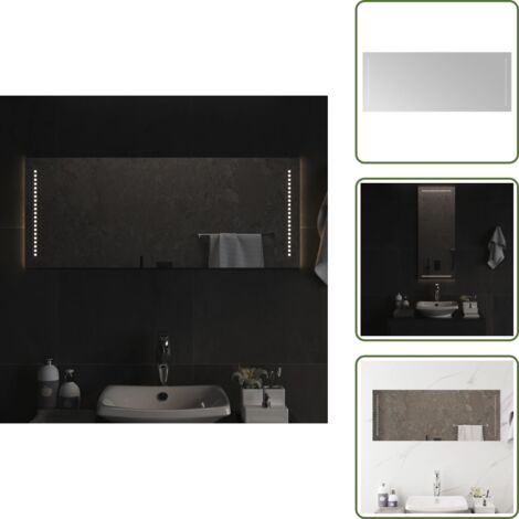 Specchio da bagno con luci LED - vidaXL Specchio da Bagno con Luci LED 40x100 cm - Specchio da parete