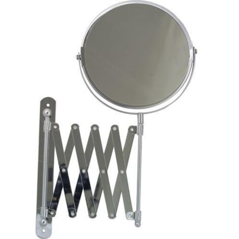SPECCHIO da BAGNO estensibile in acciaio cromato con INGRANDITORE 3X MAURER