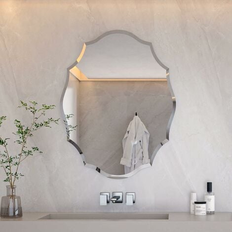 Specchio da Bagno irregolare Specchio Decorativo da ingresso da Parete 56x71cm