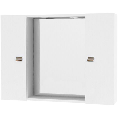 SPECCHIO DA BAGNO MOD.198 CON 2 ANTE BIANCO