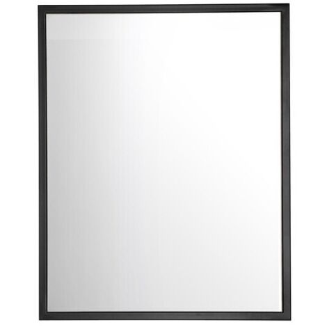 Specchio da bagno nero opaco rettangolare 75x60 cm design
