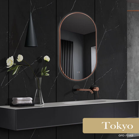 Specchio da bagno ovale con cornice retroilluminata  Modello TOKYO  [ LEDIMEX® ]
