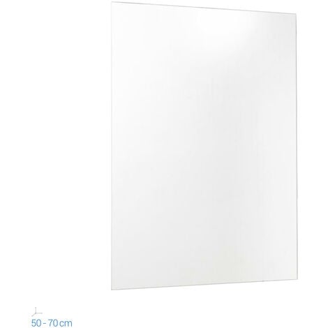 Specchio da bagno rettangolare 50x70 cm filo lucido specchiera mod. Narciso Basic