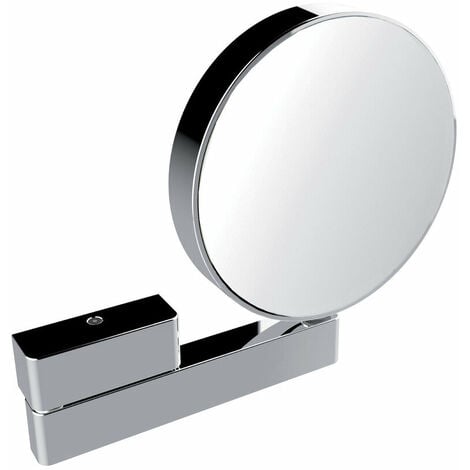 Specchio da doccia resistente con ventose Specchietto da trucco con due ganci per rasoi argento mDesign Specchio da barba in metallo 