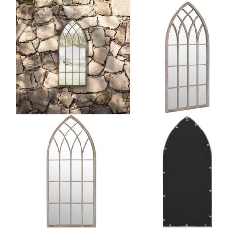 Specchio da Giardino Sabbia 70x30 cm in Ferro per Uso Esterno - Specchio in ferro - Specchio esterno