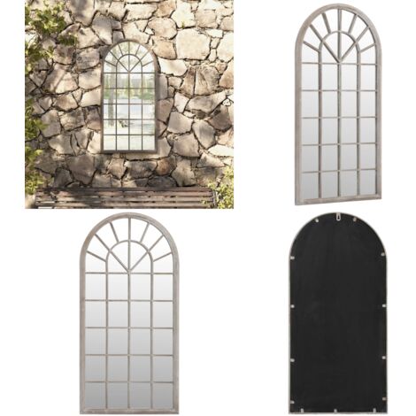 Specchio da Giardino Sabbia 90x45 cm in Ferro per Uso Esterno - Specchio in ferro - Specchio esterno