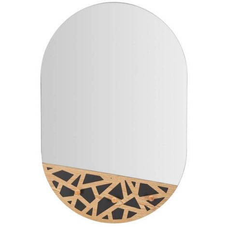 Specchio da Muro con Appendiabiti Carv 60x90 cm - TERRY