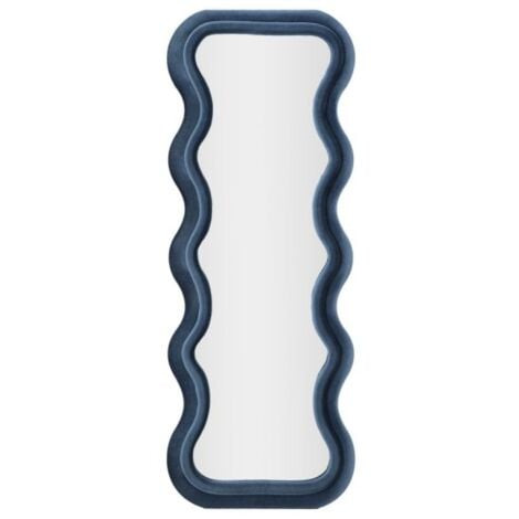 Specchio da muro cornice in velluto blu 60x6x160cm CEMILY