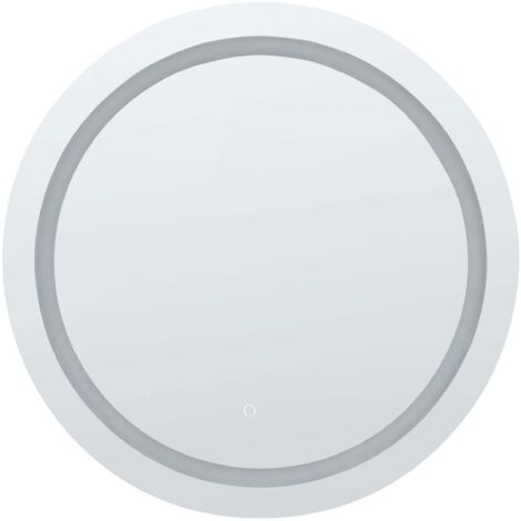 Specchio da muro rotondo in argento con LED ø 79 cm Courseulles