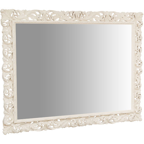 Specchio da parete 200x158x6 cm Made in Italy Specchio grande da parete bianco Specchio camera da letto Shabby