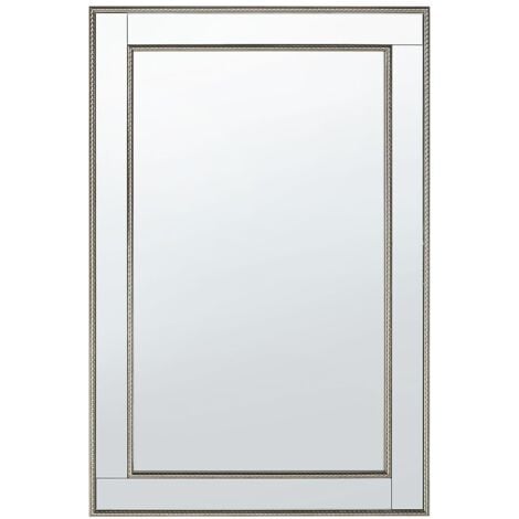 Specchio da parete 60 x 90 cm oro e argento Fenioux