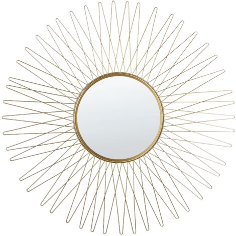 Specchio da parete a forma di sole ø 70 cm oro SAUMUR - oro