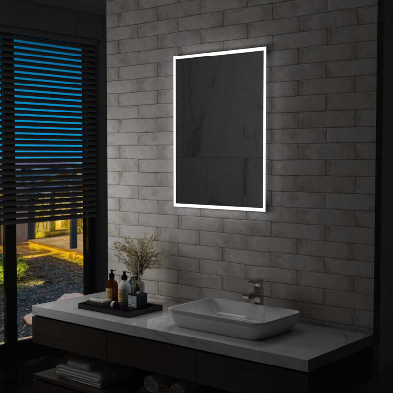 Specchio da Parete a led per Bagno 60x80 cm Vidaxl 38580