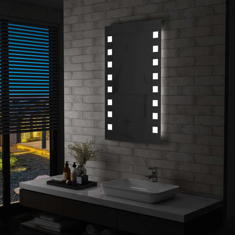 Specchio da Parete a led per Bagno 60x100 cm Vidaxl 61532