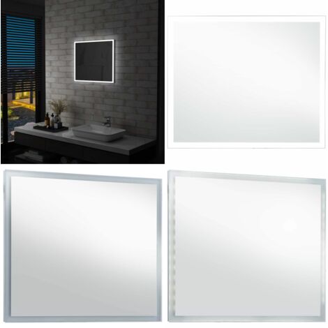 Specchio da Parete a LED per Bagno 60x50 cm - Illuminazione LED - Specchio da bagno argento