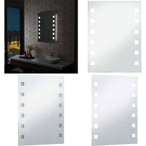 Specchio da Parete a LED per Bagno 60x80 cm - Illuminazione da bagno - Specchio a LED per bagno