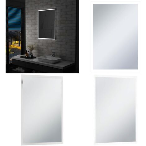 Specchio da Parete a LED per Bagno 60x80 cm - Illuminazione da bagno - Specchio per trucco