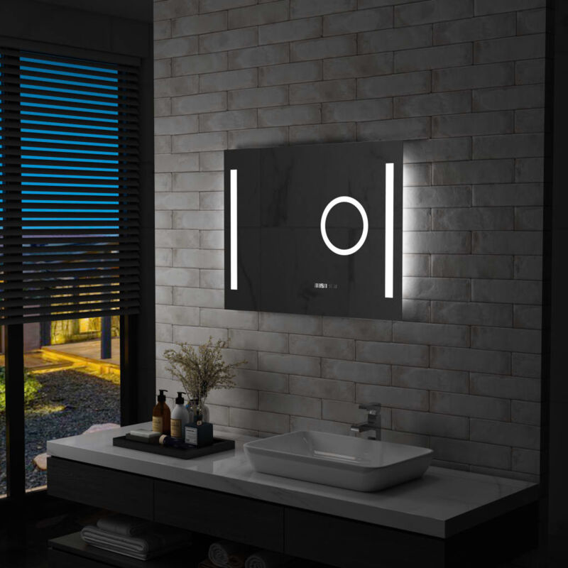 Specchio led da Bagno con Sensore Tattile 80x60 cm Vidaxl 32510