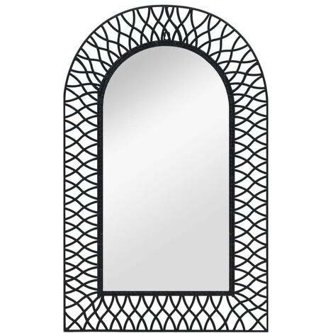 Specchio da Parete ad Arco 50x80 cm Nero