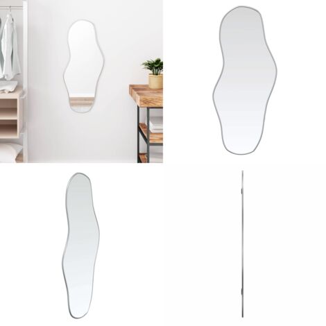 Specchio da Parete Argento 80x35 cm - Specchio argento - Specchio da trucco